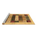 Sideview of Machine Washable Abstract Brown Contemporary Rug, wshcon1614brn