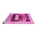 Sideview of Machine Washable Abstract Pink Contemporary Rug, wshcon1614pnk