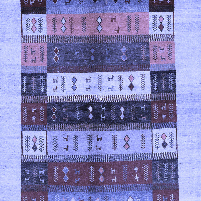 Machine Washable Abstract Blue Contemporary Rug, wshcon1614blu