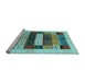 Sideview of Machine Washable Abstract Light Blue Contemporary Rug, wshcon1614lblu