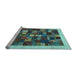 Sideview of Machine Washable Abstract Light Blue Contemporary Rug, wshcon1615lblu