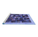 Sideview of Machine Washable Abstract Blue Contemporary Rug, wshcon1615blu