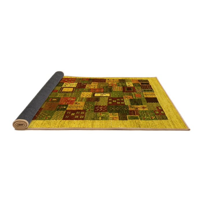 Sideview of Abstract Yellow Contemporary Rug, con1615yw