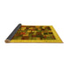 Sideview of Abstract Yellow Contemporary Rug, con1615yw