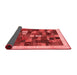 Abstract Red Contemporary Area Rugs