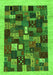 Abstract Green Contemporary Rug, con1615grn