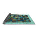 Sideview of Abstract Light Blue Contemporary Rug, con1615lblu