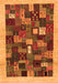 Serging Thickness of Machine Washable Abstract Orange Contemporary Area Rugs, wshcon1615org