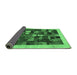 Sideview of Abstract Emerald Green Contemporary Rug, con1615emgrn