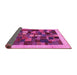 Sideview of Abstract Pink Contemporary Rug, con1615pnk