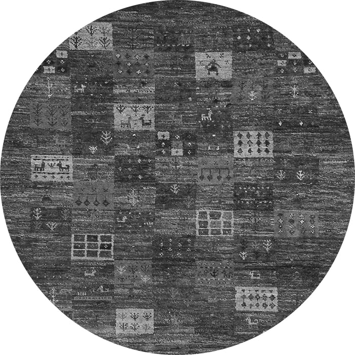 Machine Washable Abstract Gray Contemporary Rug, wshcon1616gry