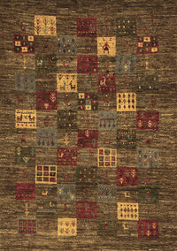 Abstract Brown Contemporary Rug, con1616brn