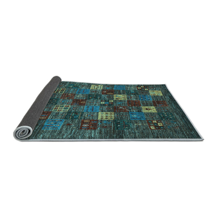 Sideview of Abstract Light Blue Contemporary Rug, con1616lblu