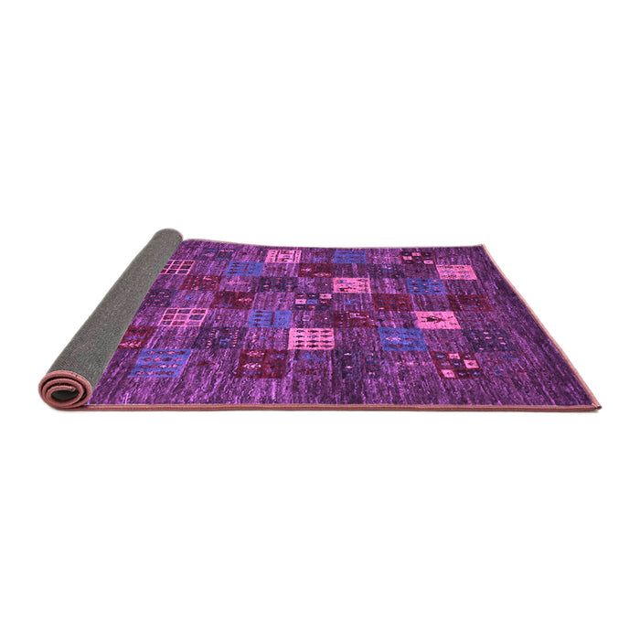 Sideview of Abstract Purple Contemporary Rug, con1616pur