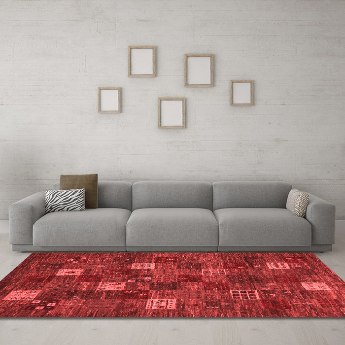 Contemporary Red Washable Rugs