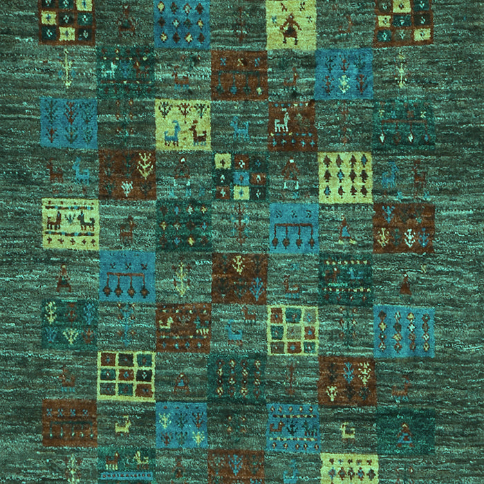 Abstract Turquoise Contemporary Rug, con1616turq
