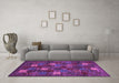 Machine Washable Abstract Purple Contemporary Area Rugs in a Living Room, wshcon1616pur