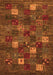 Serging Thickness of Machine Washable Abstract Orange Contemporary Area Rugs, wshcon1616org