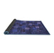 Sideview of Abstract Blue Contemporary Rug, con1616blu