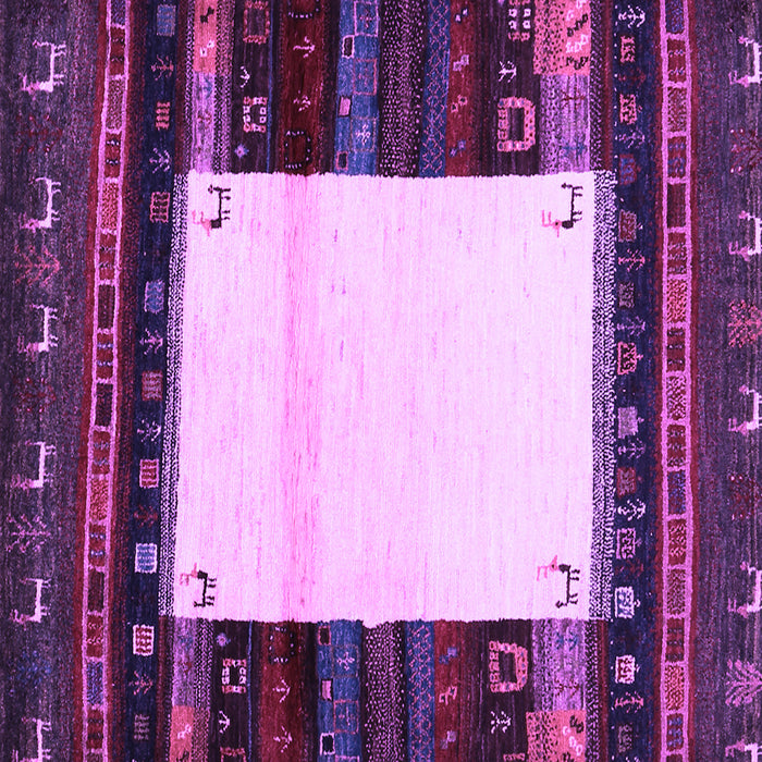 Square Abstract Purple Contemporary Rug, con1617pur