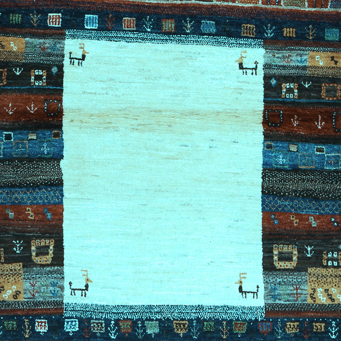 Abstract Light Blue Contemporary Rug, con1617lblu