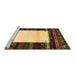 Sideview of Machine Washable Abstract Brown Contemporary Rug, wshcon1617brn