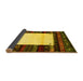 Sideview of Abstract Yellow Contemporary Rug, con1617yw