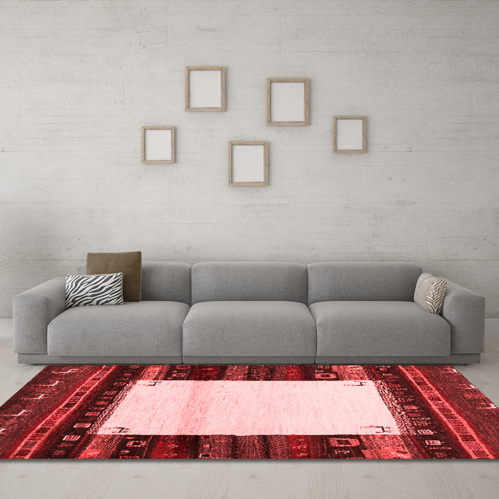 Contemporary Red Washable Rugs