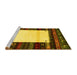 Sideview of Machine Washable Abstract Yellow Contemporary Rug, wshcon1617yw