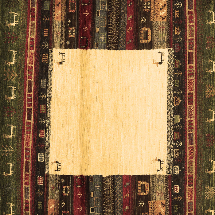 Square Abstract Brown Contemporary Rug, con1617brn