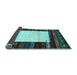 Sideview of Abstract Light Blue Contemporary Rug, con1617lblu