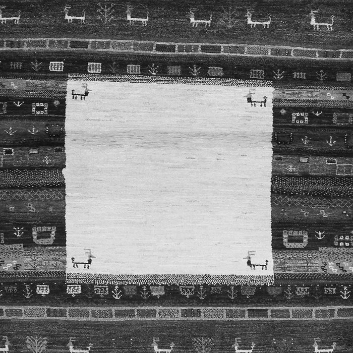 Serging Thickness of Abstract Gray Contemporary Rug, con1617gry