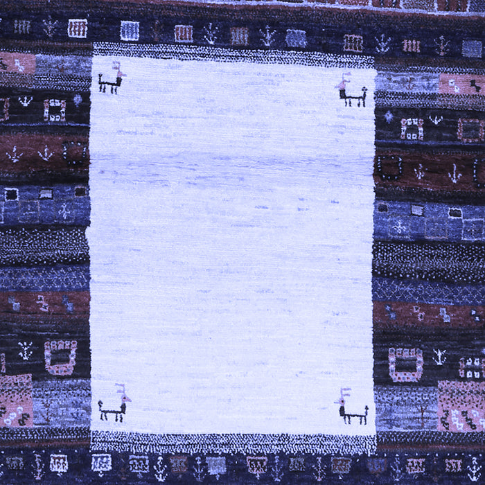 Abstract Blue Contemporary Rug, con1617blu