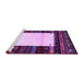 Sideview of Machine Washable Abstract Purple Contemporary Area Rugs, wshcon1617pur