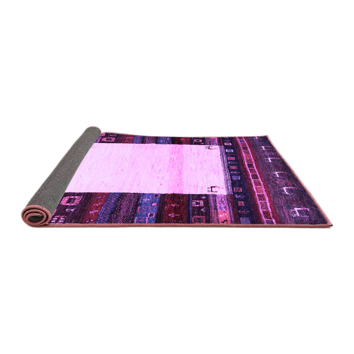 Sideview of Abstract Purple Contemporary Rug, con1617pur