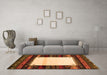 Machine Washable Abstract Orange Contemporary Area Rugs in a Living Room, wshcon1617org