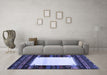 Machine Washable Abstract Blue Contemporary Rug in a Living Room, wshcon1617blu