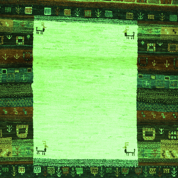 Abstract Green Contemporary Rug, con1617grn