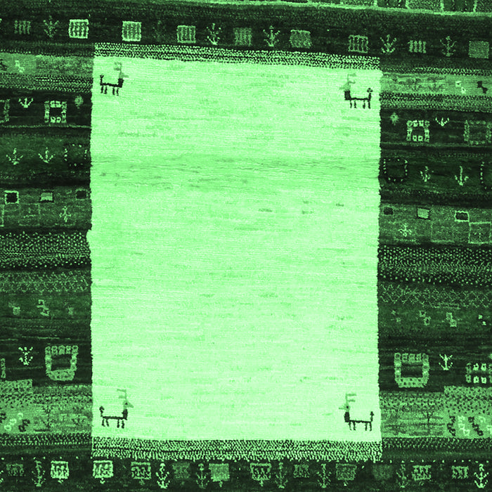 Abstract Emerald Green Contemporary Rug, con1617emgrn