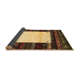 Sideview of Abstract Brown Contemporary Rug, con1617brn