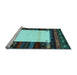 Sideview of Machine Washable Abstract Light Blue Contemporary Rug, wshcon1617lblu