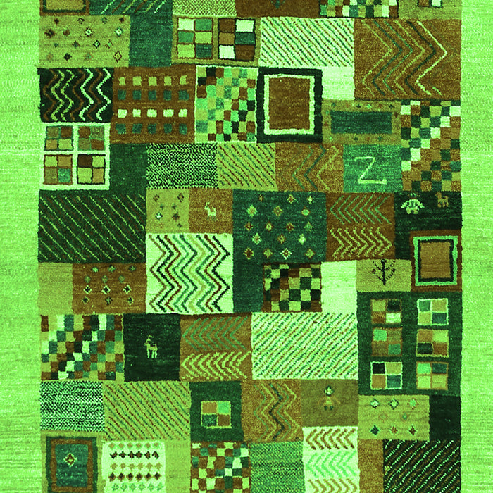 Abstract Green Contemporary Rug, con1618grn