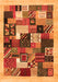 Serging Thickness of Machine Washable Abstract Orange Contemporary Area Rugs, wshcon1618org