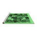 Sideview of Machine Washable Abstract Emerald Green Contemporary Area Rugs, wshcon1618emgrn