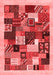 Abstract Red Contemporary Area Rugs