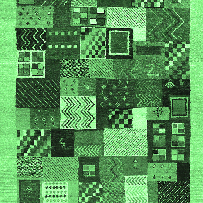 Abstract Emerald Green Contemporary Rug, con1618emgrn