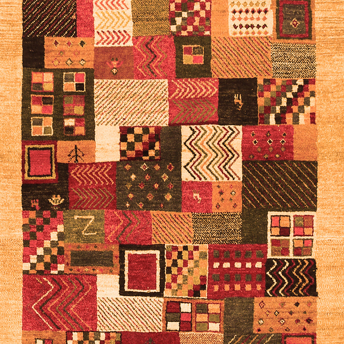 Abstract Orange Contemporary Rug, con1618org