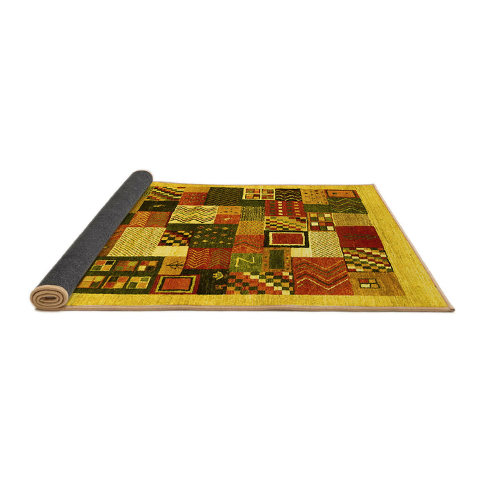 Sideview of Abstract Yellow Contemporary Rug, con1618yw