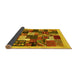 Sideview of Abstract Yellow Contemporary Rug, con1618yw