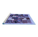 Sideview of Machine Washable Abstract Blue Contemporary Rug, wshcon1618blu